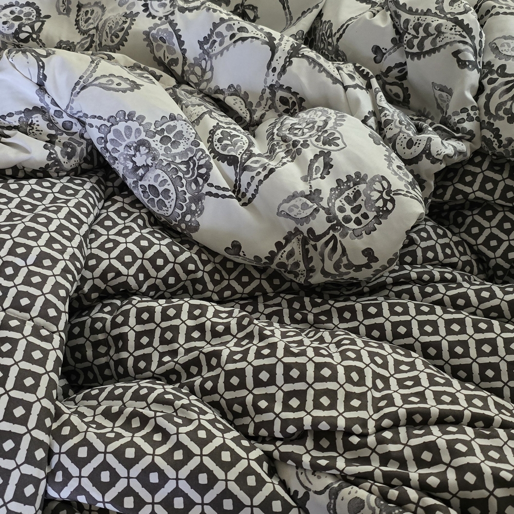 Kirkland Signature Gray and White Comforter Set